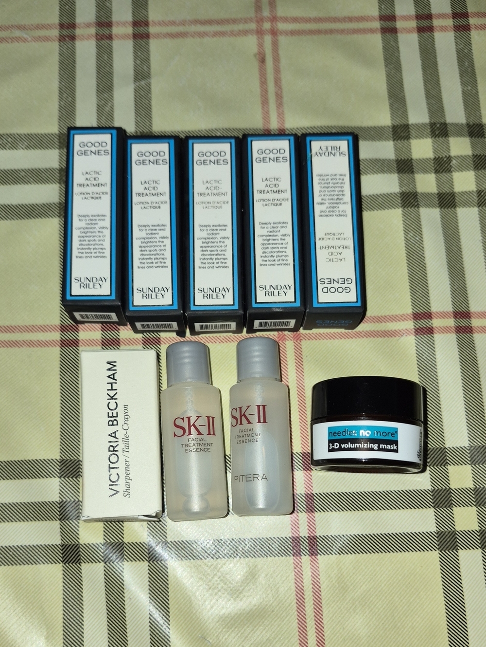 Skin Care Samples Sunday Riley Good Genes SK-11 Needles No More Victoria Beckham
